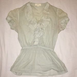 Forever 21 mint green ruffle top